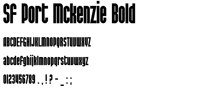 SF Port McKenzie Bold font